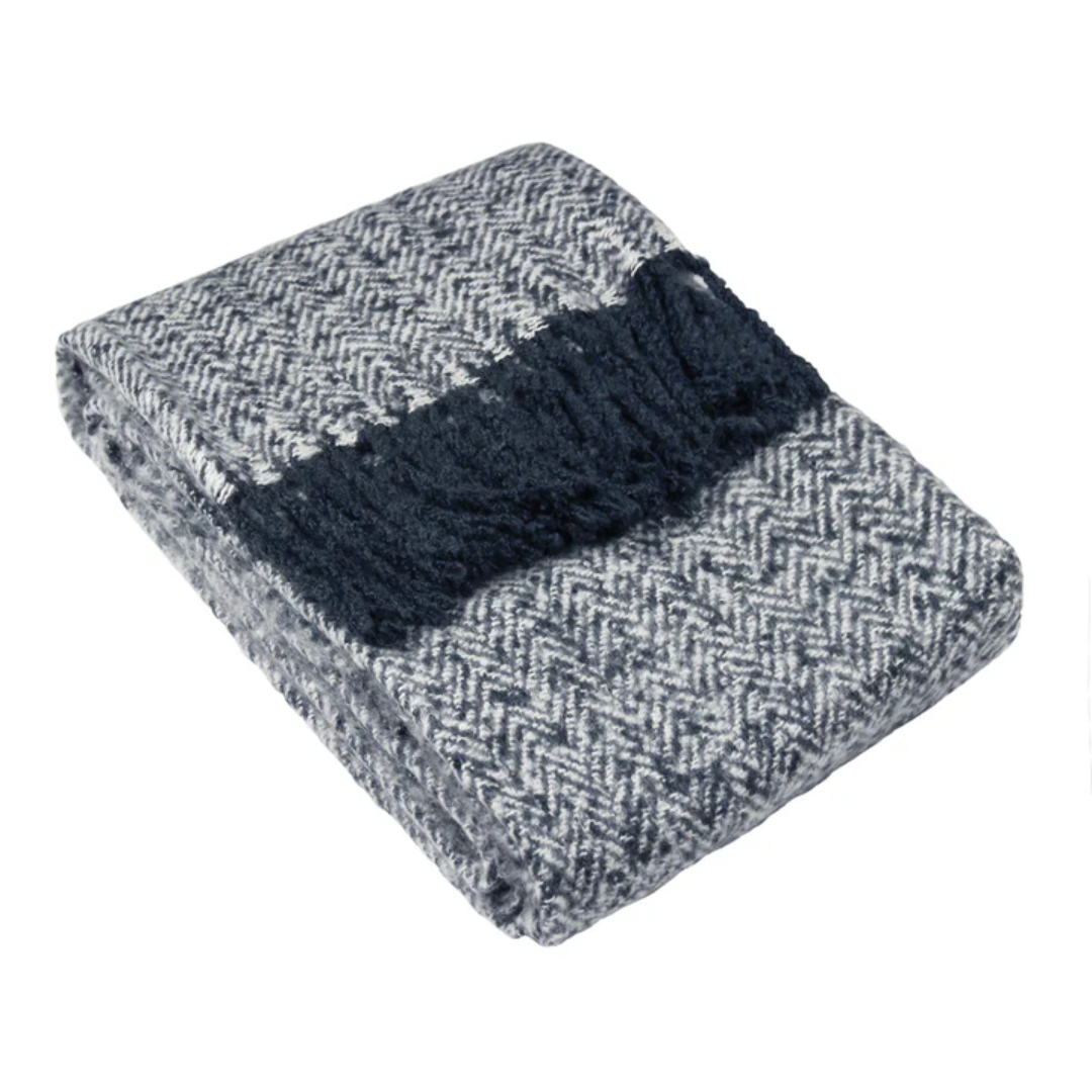 Weaver 130 x 180cm Throw in Navy