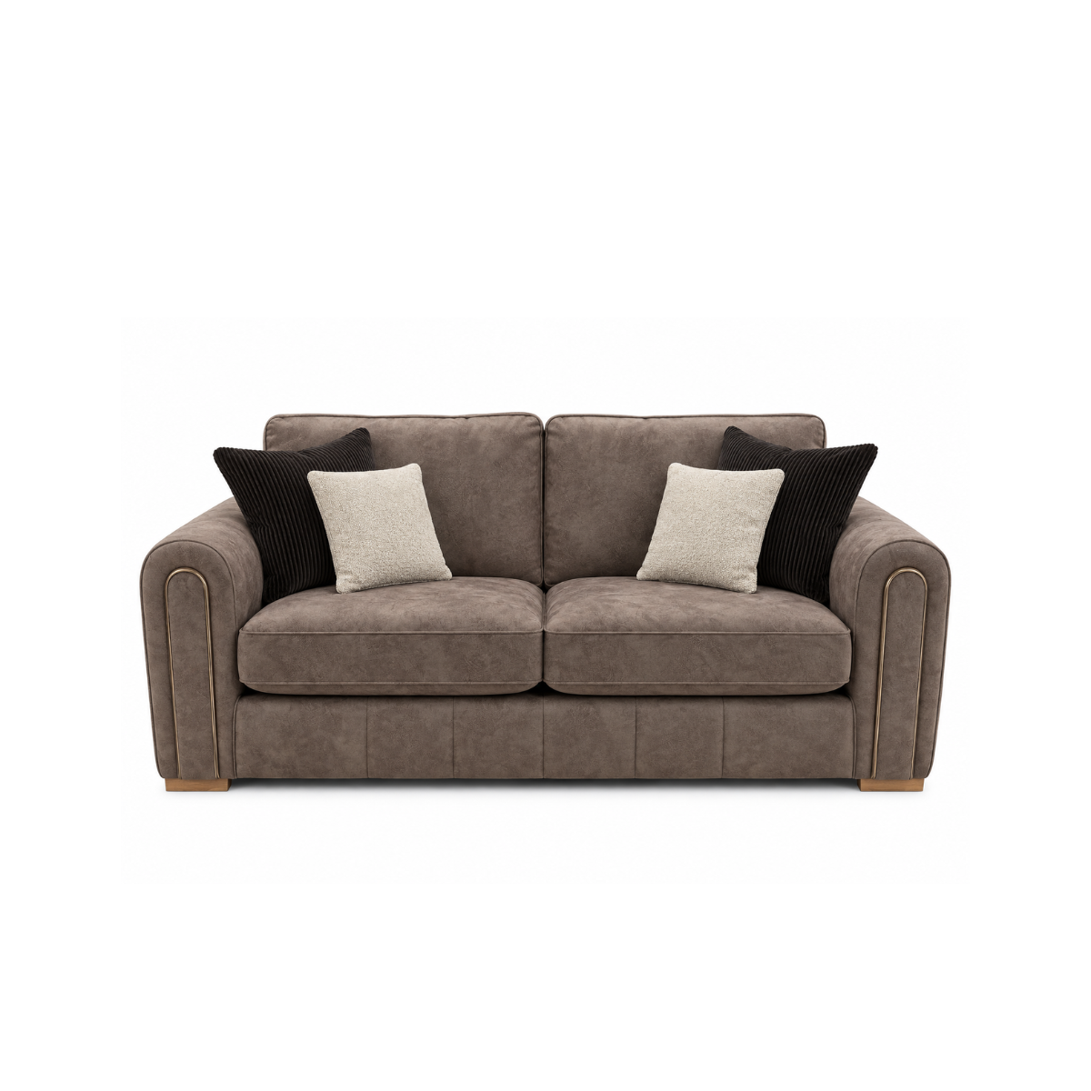 Twyla 2 Seater Sofa with Gold Piping