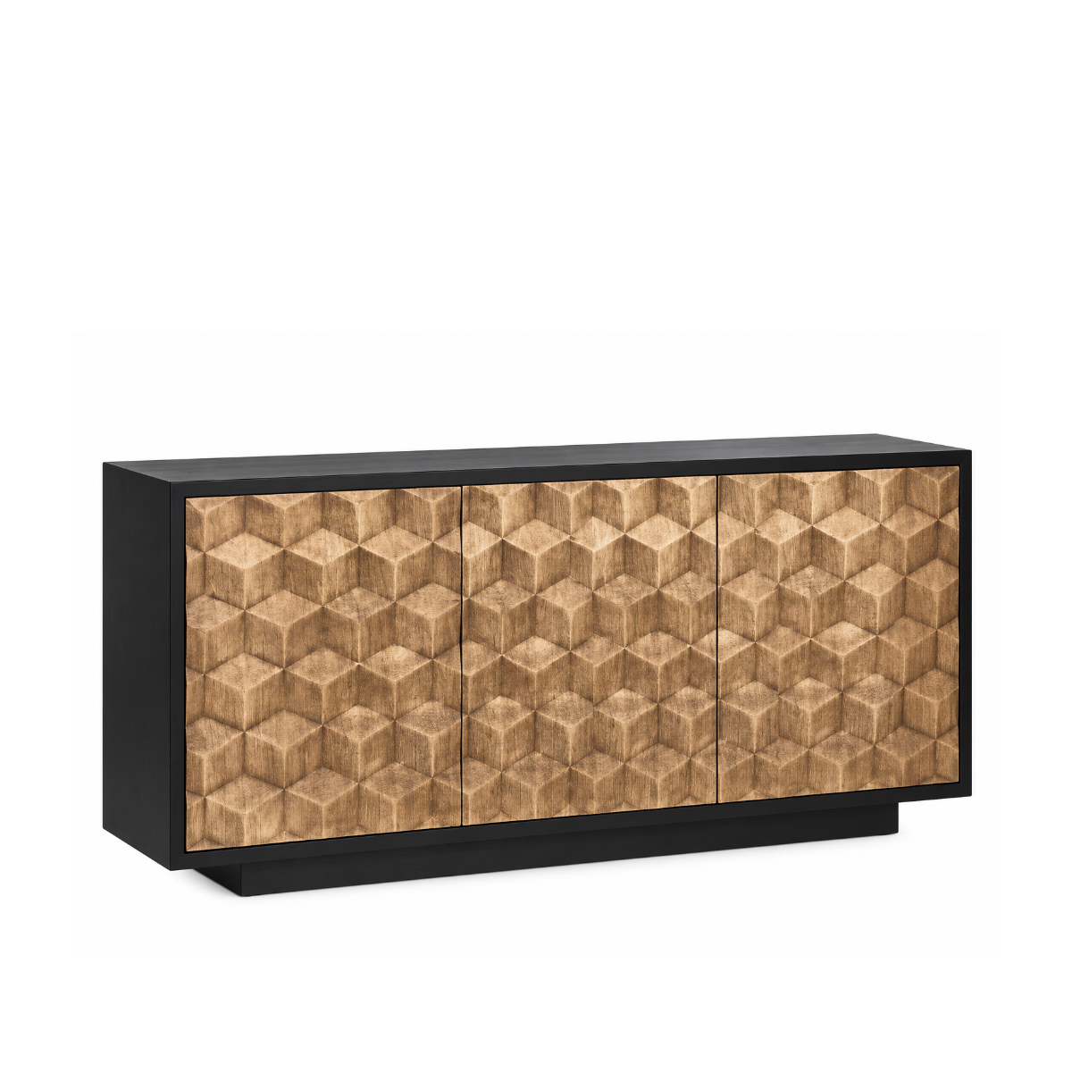 Esher 3 Door Sideboard in Black/Gold