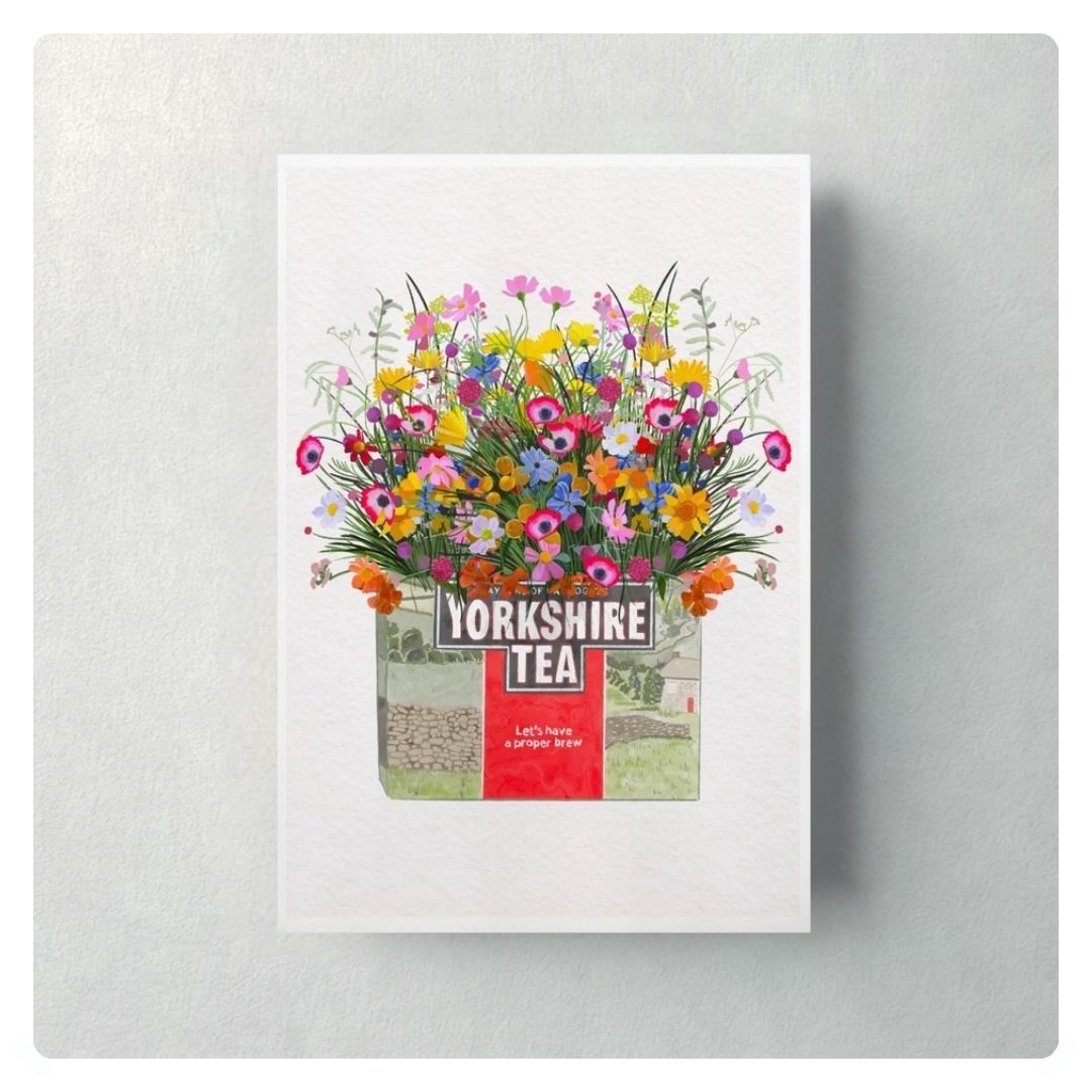 Yorkshire Tea And Wild Flowers Art Print