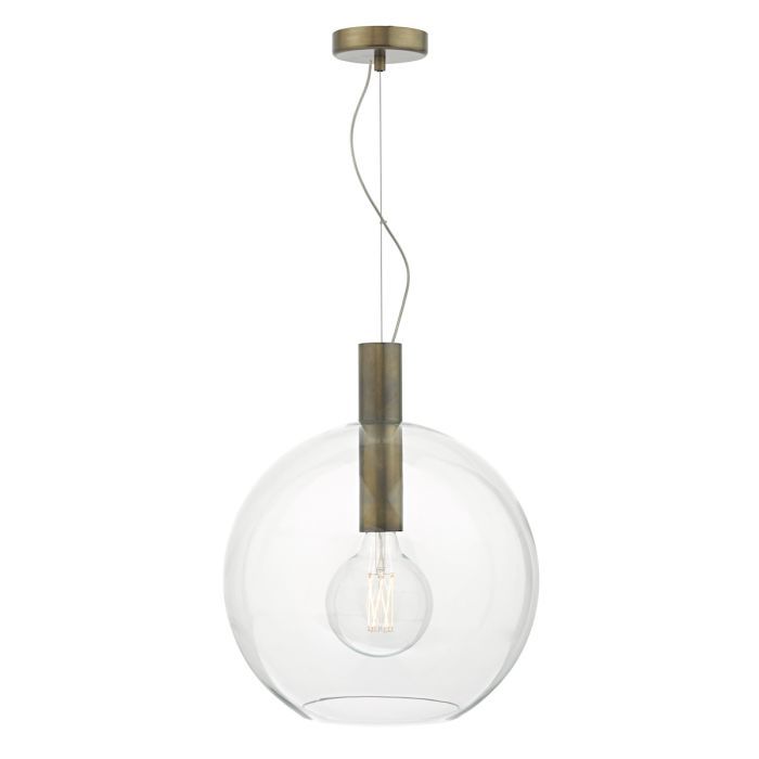 där Zula 1lt Pendant Bronze & Clear Glass